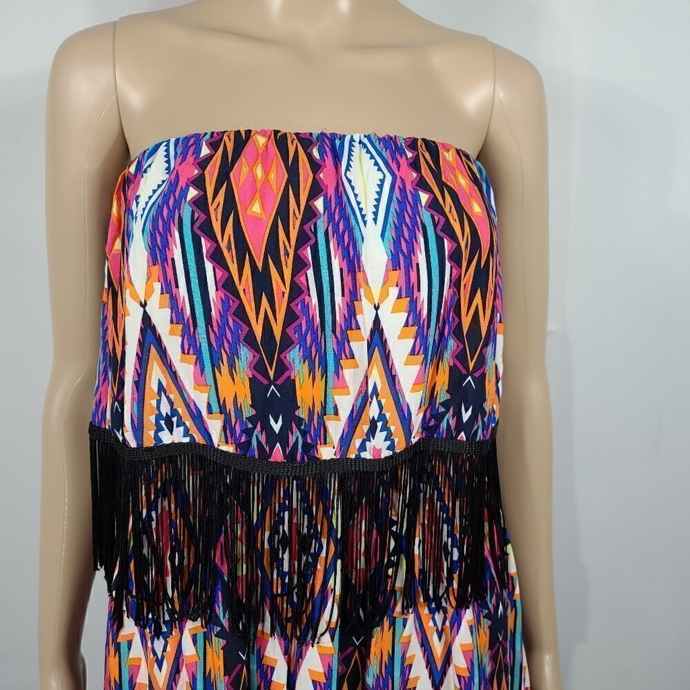Justify Multi Color Fringed Maxi Dress - Picture 8 of 11